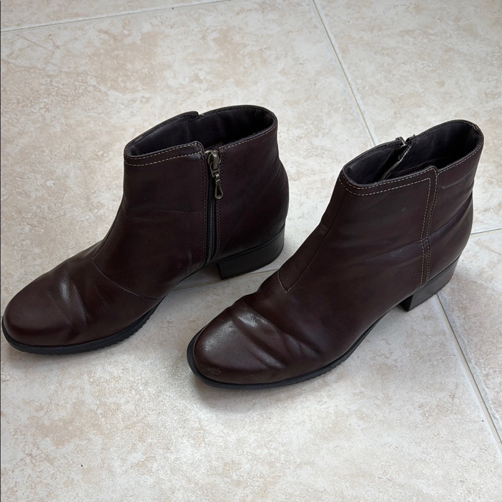Sporto Brown Leather Ankle Boots
